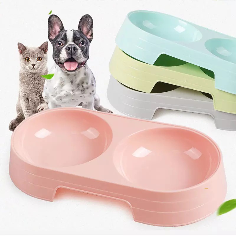 AVVET Tempat Makan Kucing Anjing 2 in 1 Mangkok Minum Hewan Doggy Lucu 2in1 Mangkok Makan Hewan Double Pet Food Bowl Import Murah