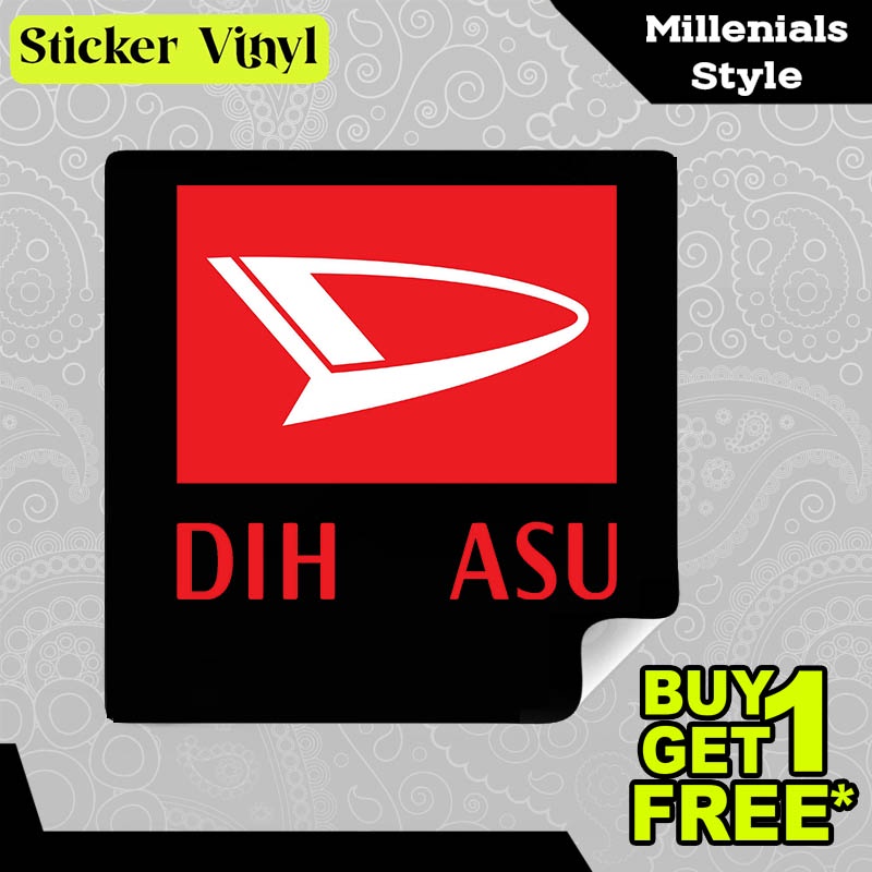 

Stiker Sticker Dih Atsu Parodi Daihatsu Gambar Unik Desain Keren dan Kekinian Aesthetic Bahan Vinyl Satuan Anti Air