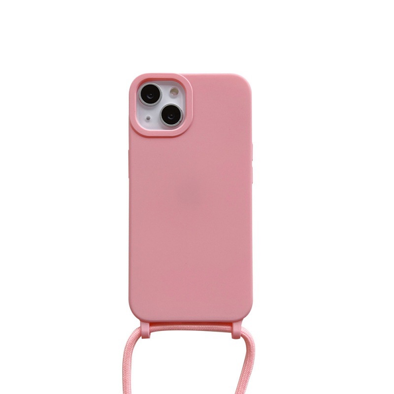 Case Pelindung Bahan Silikon Tebal Anti Hilang Dengan Lanyard Untuk iPhone 14 14Pro 14Pus 14ProMax