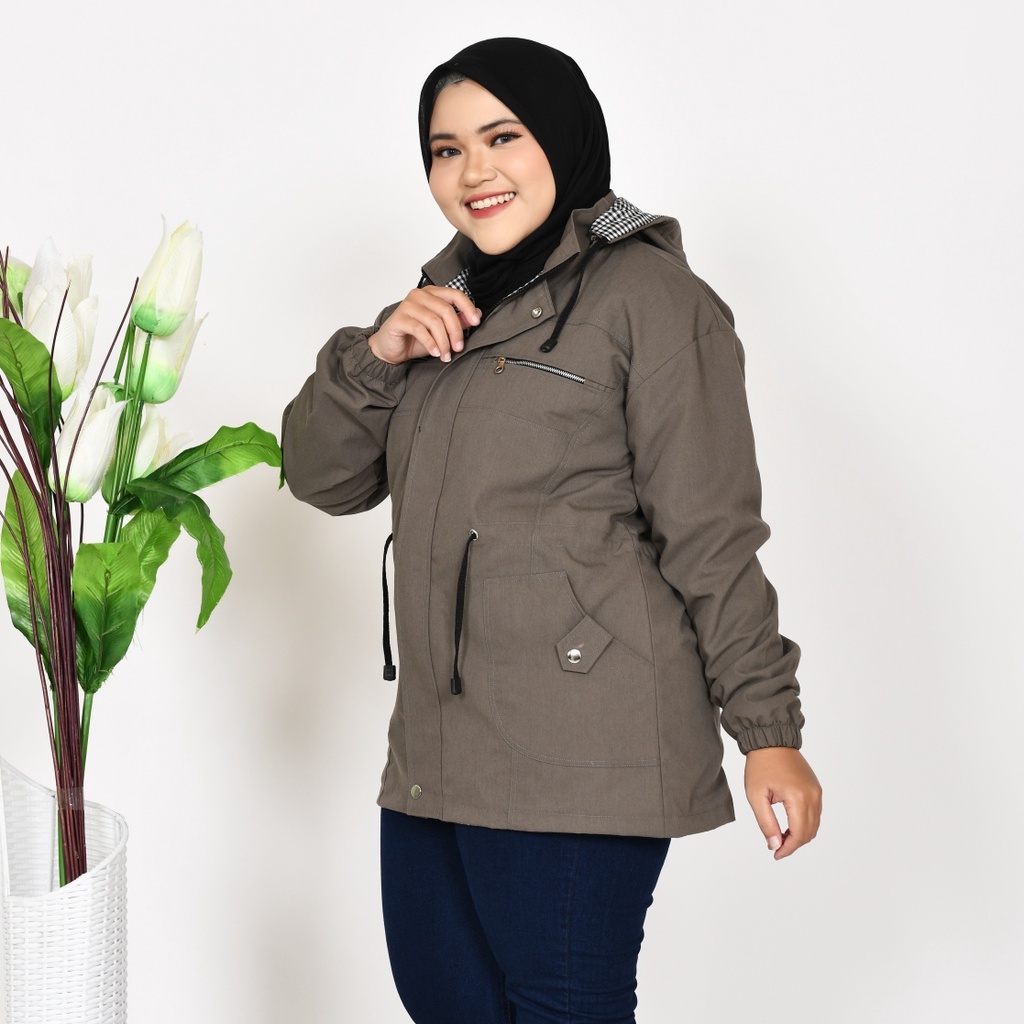 Jaket Parka Wanita Jumbo Muslimah Premium