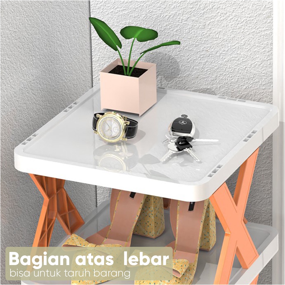 Lazy Bear  Rak Sepatu Susun C49/C75 Shoe Rack Sandal Holder Rak Kamar Mandi Serbaguna