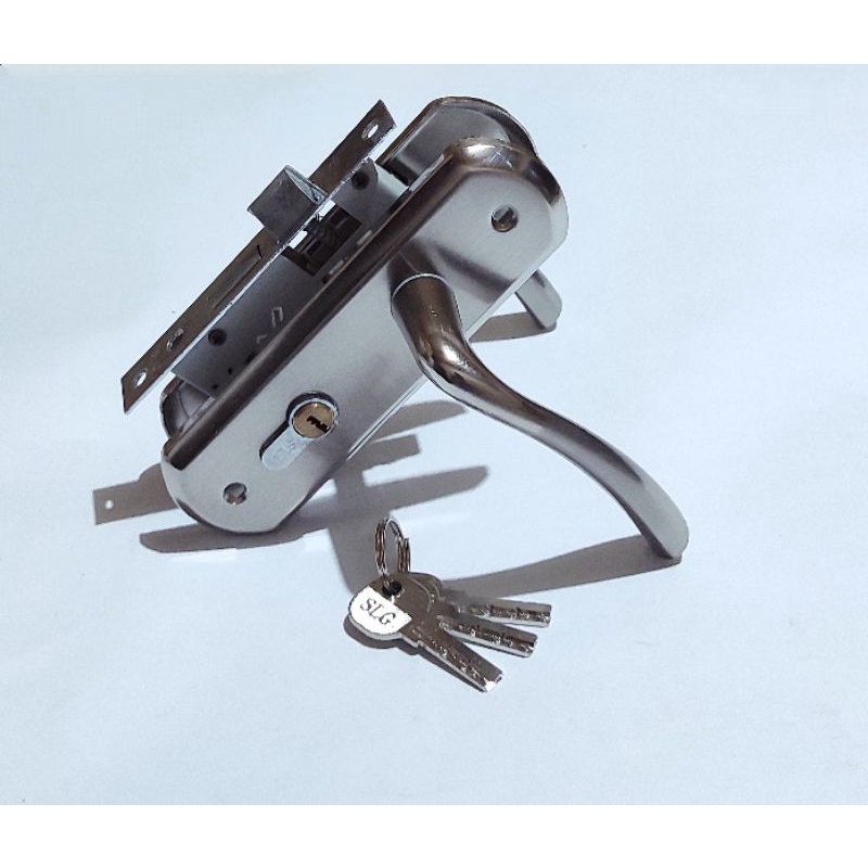 kunci pintu rumah kecil set  / handle pintu kecil 15 cm lengkung