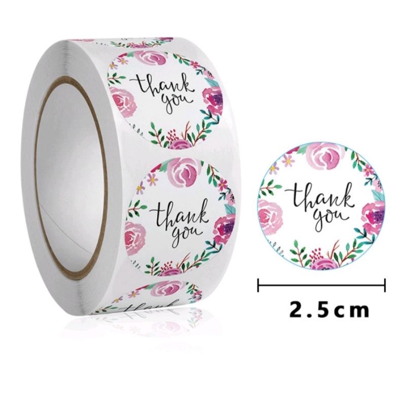 

(ROLL) Stiker Label Thank You 2.5cm | sticker Thank You | Stiker Thank You