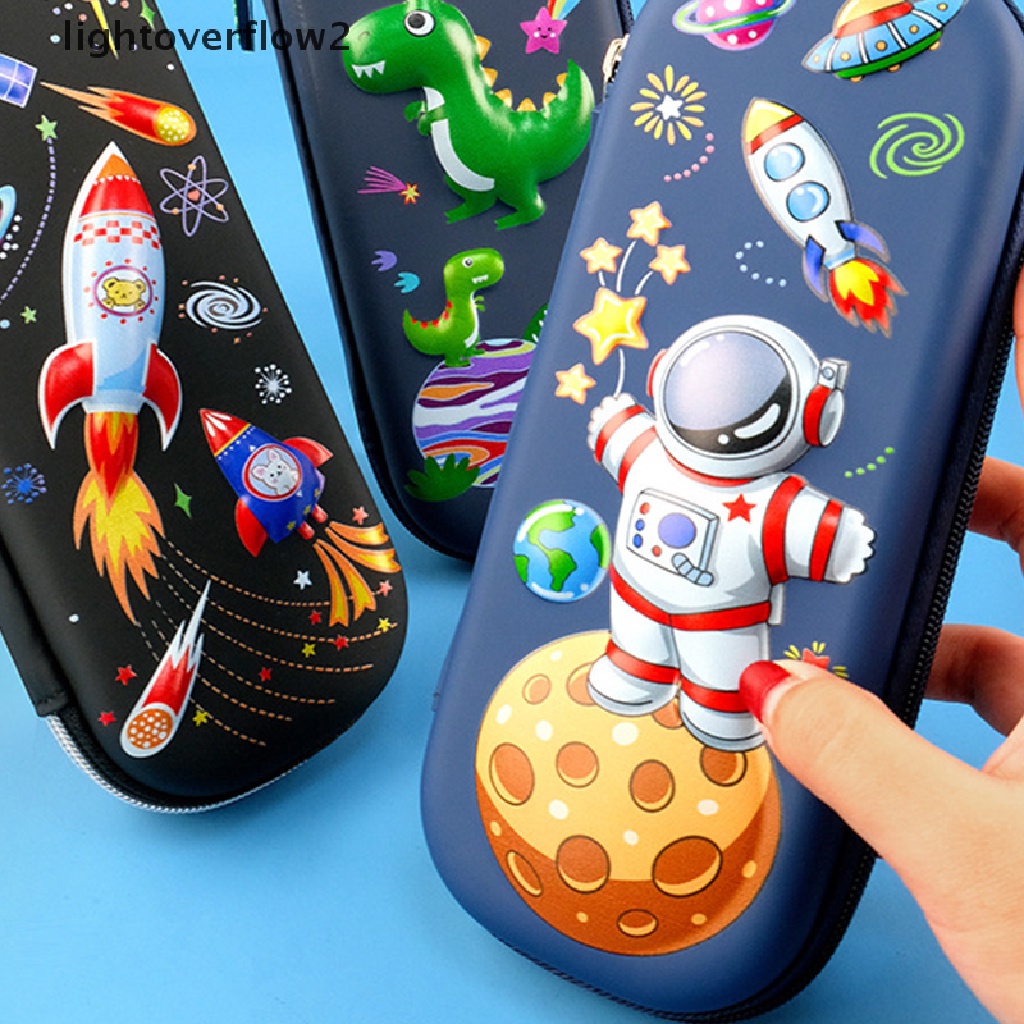 (lightoverflow2) Tempat Pensil Motif Print 3D Untuk Sekolah