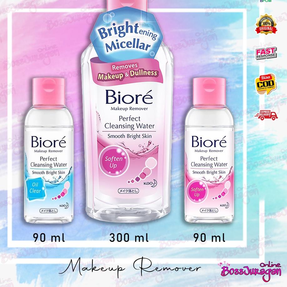 Image of Segera Beli (BOSS) Biore Makeup Remover Perfect Cleansing Water Oil Clear | Cleansing Water Soften Up Micellar Water 90ML/300ML Super #6