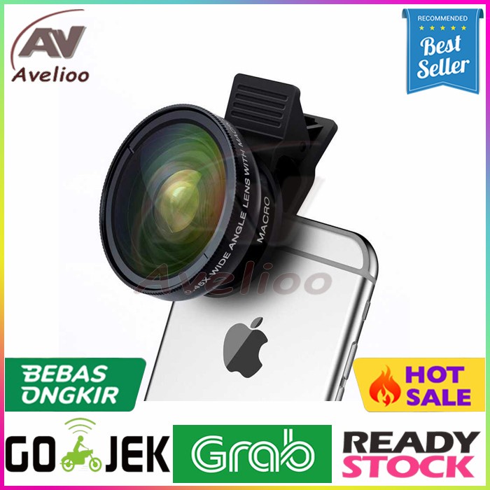 Lensa HP Super Wide Angle + Macro Universal Lensa HP Macro Wide