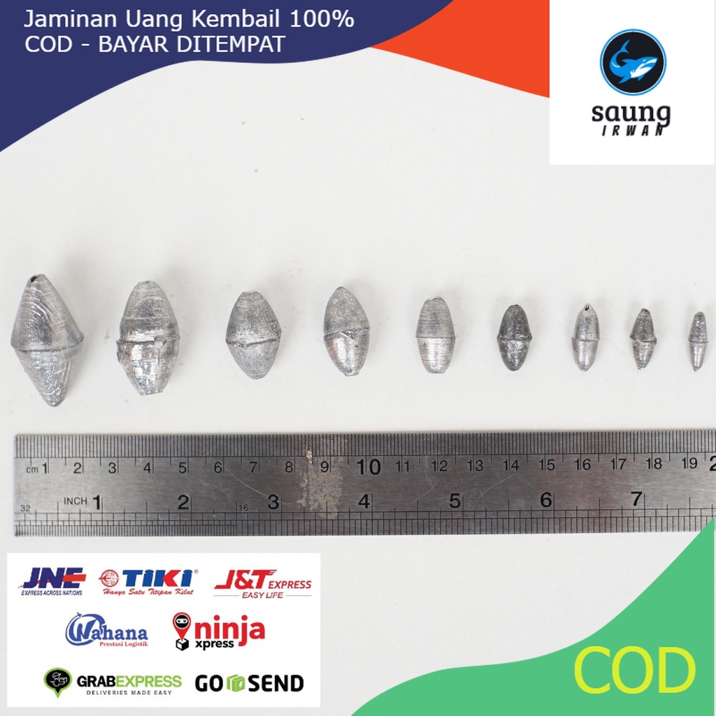 (1KG) Timah Pancing Bentuk Melinjo