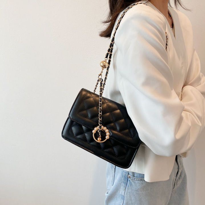 Suhao 2022 rantai baru tas kurir Korea wanita musim panas all-match mahasiswa niche tas Perancis satu bahu ketiak kotak persegi kecil