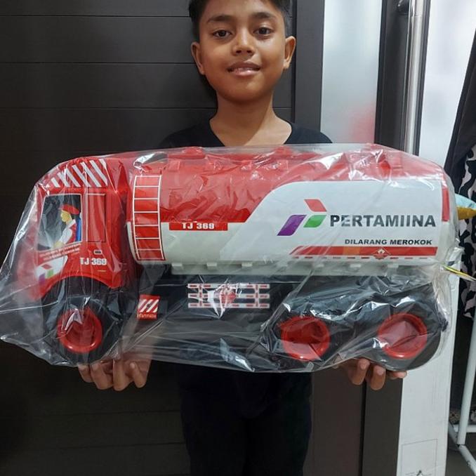 Mainan Truk Tanki Pertamina Jumbo Murah - Mobilan Truck Tangki Besar