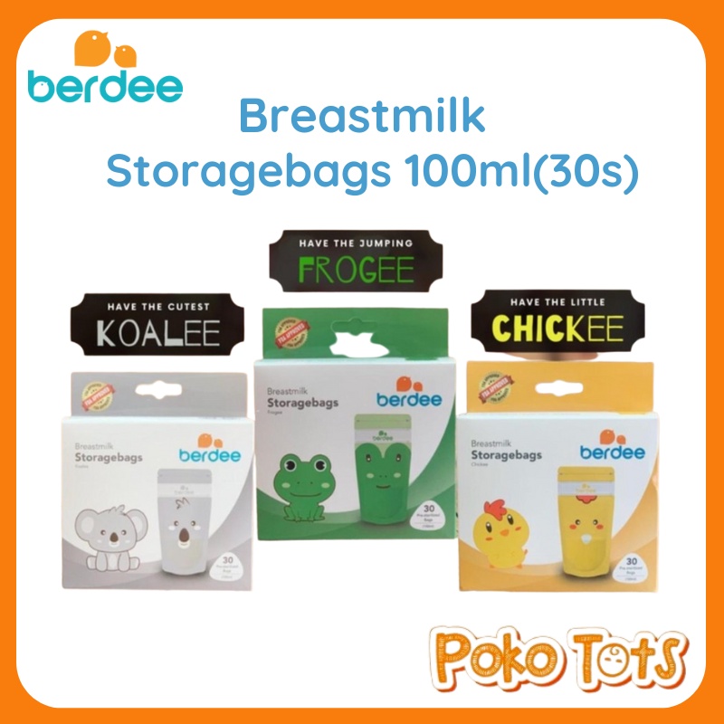 Berdee Breastmilk Storagebags 100ml Isi 30pcs Kantong Penyimpanan Asi Breast Milk WHS