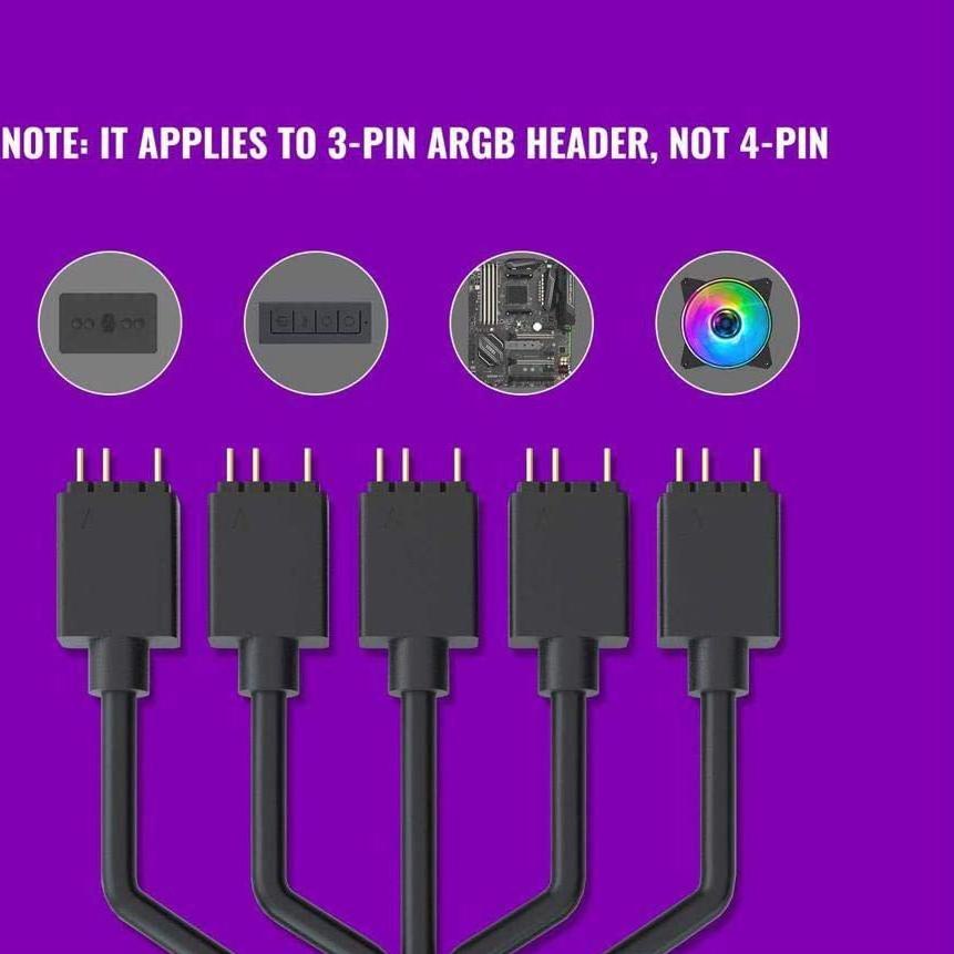 Termurah dan terbaik COOLER MASTER ADDRESSABLE RGB 1-to-5 ARGB SPLITTER CABLE