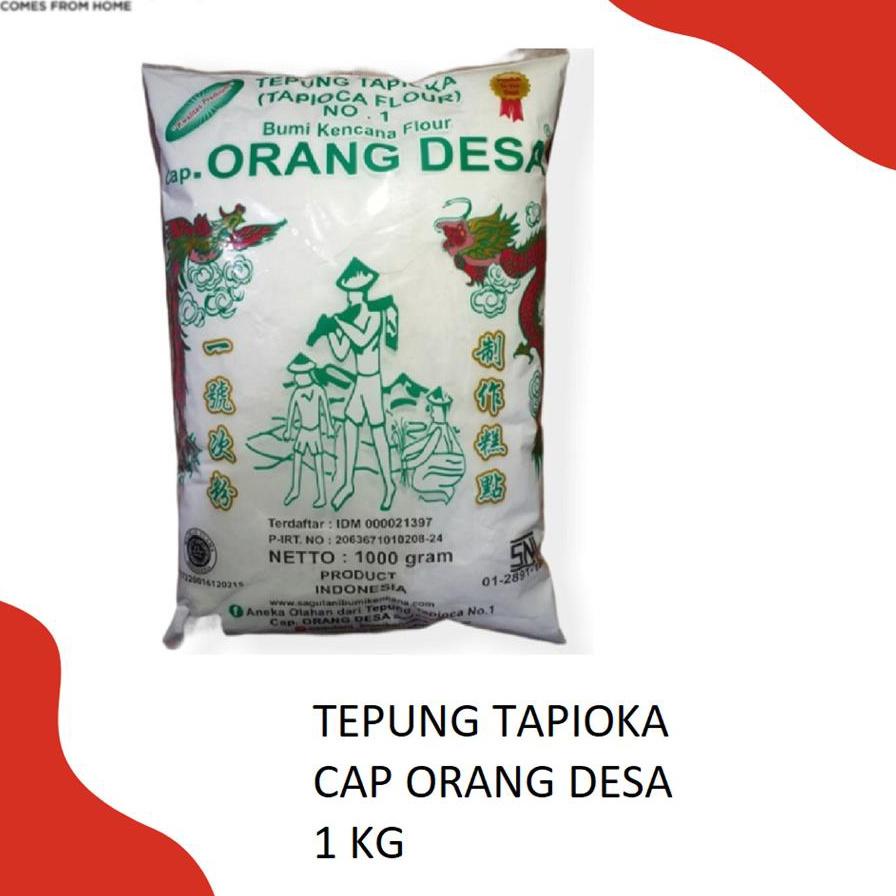 

RR4❀ TEPUNG TAPIOKA CAP ORANG DESA / SAGU TANI ASLI ORI 100% KEMASAN 1 KG Pasti Laris