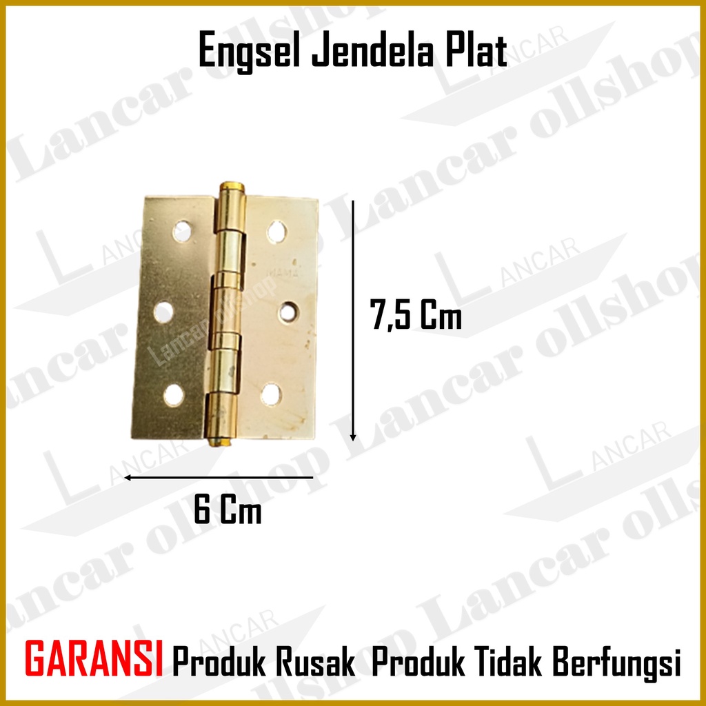 Engsel pintu plat 3 inch GP / Engsel jendela