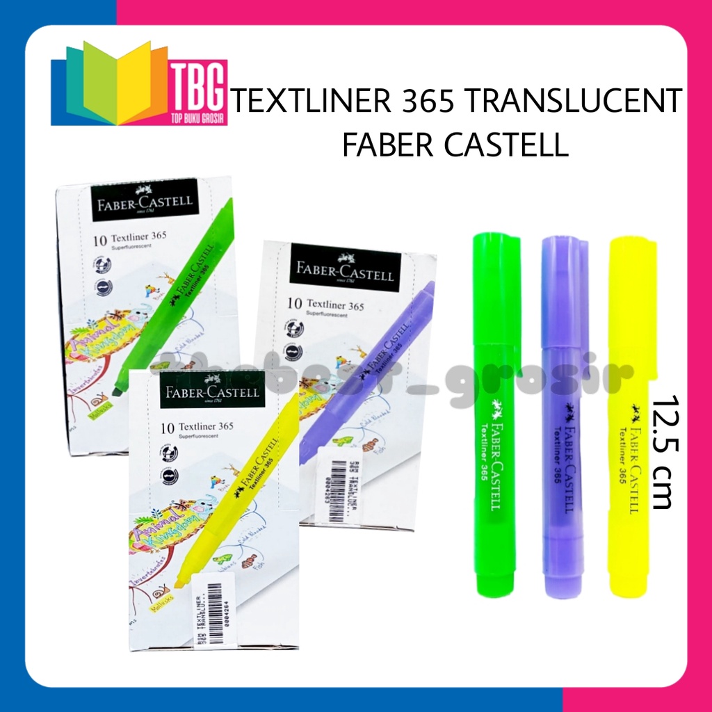 

1 PCS TEXTLINER 365 TRANSLUCENT FABER CASTELL - HIGHLIGHTER PEN PENANDA TULISAN
