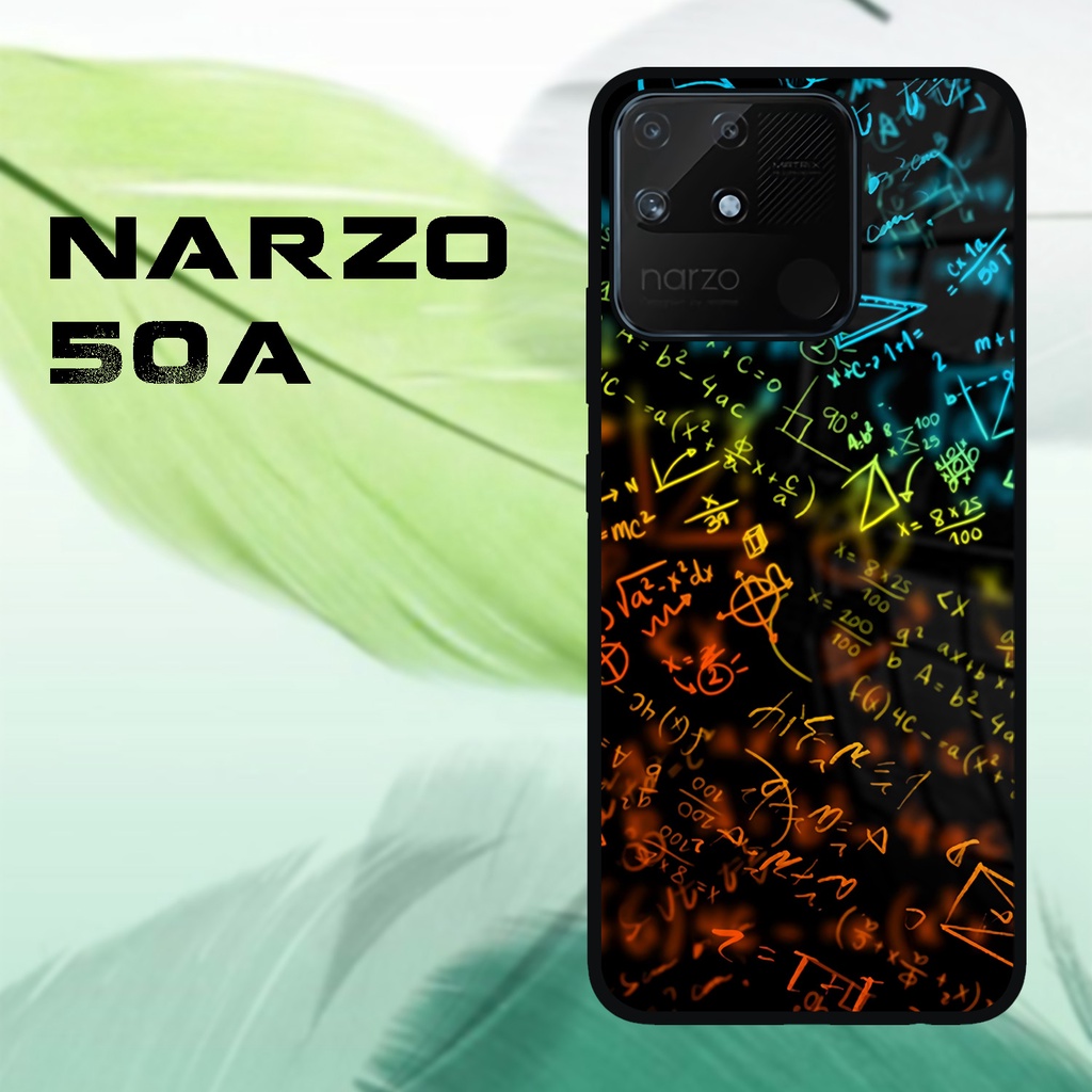 Case Kilau Realme Narzo 50a | Narzo 50A| Casing Hp Realme | Pelindung Smartphone | Motif Rumus