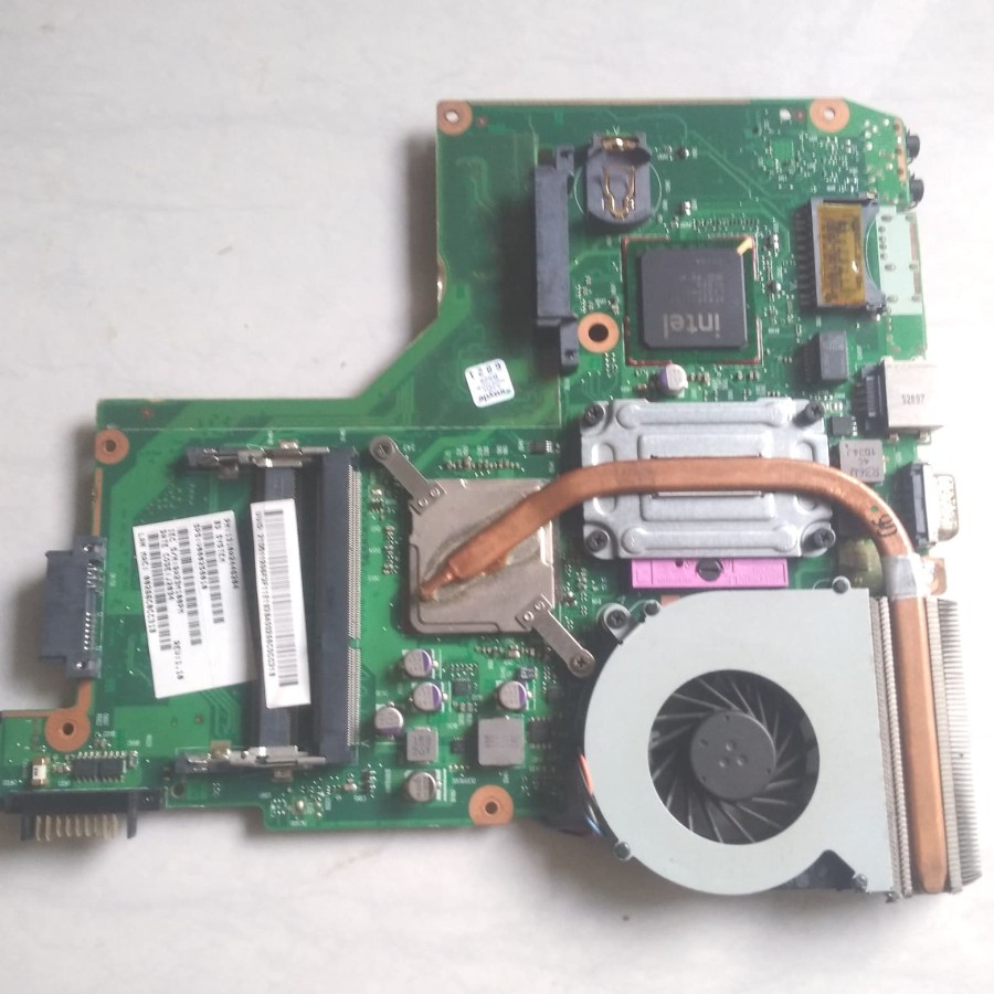 Motherboard Laptop Toshiba C600 Core2 Duo + Prosesor Fan