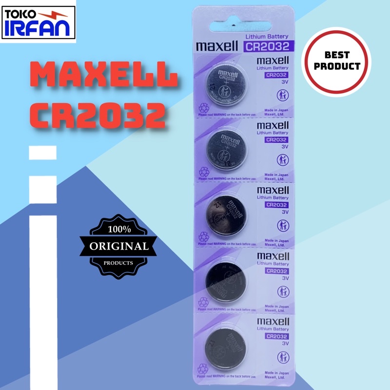 BATERAI MAXELL CR2032 ORIGINAL LITHIUM BATTERY 3 VOLT CR 2032 ASLI ORI