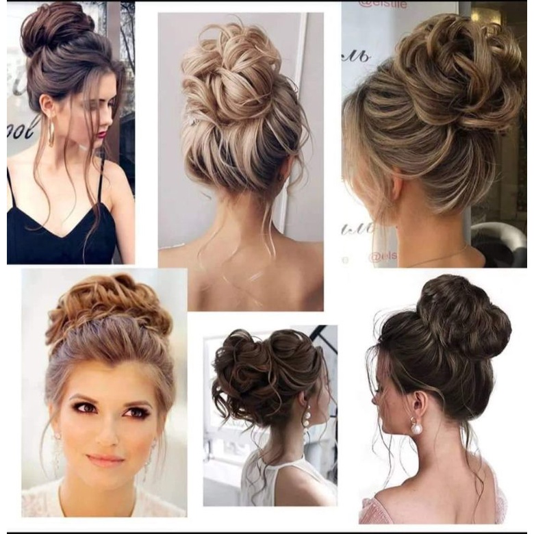 Sanggul Kualitas Premium Tebal Besar / Karet Ulir Premium / Rambut Ulir/ Sanggul Curly