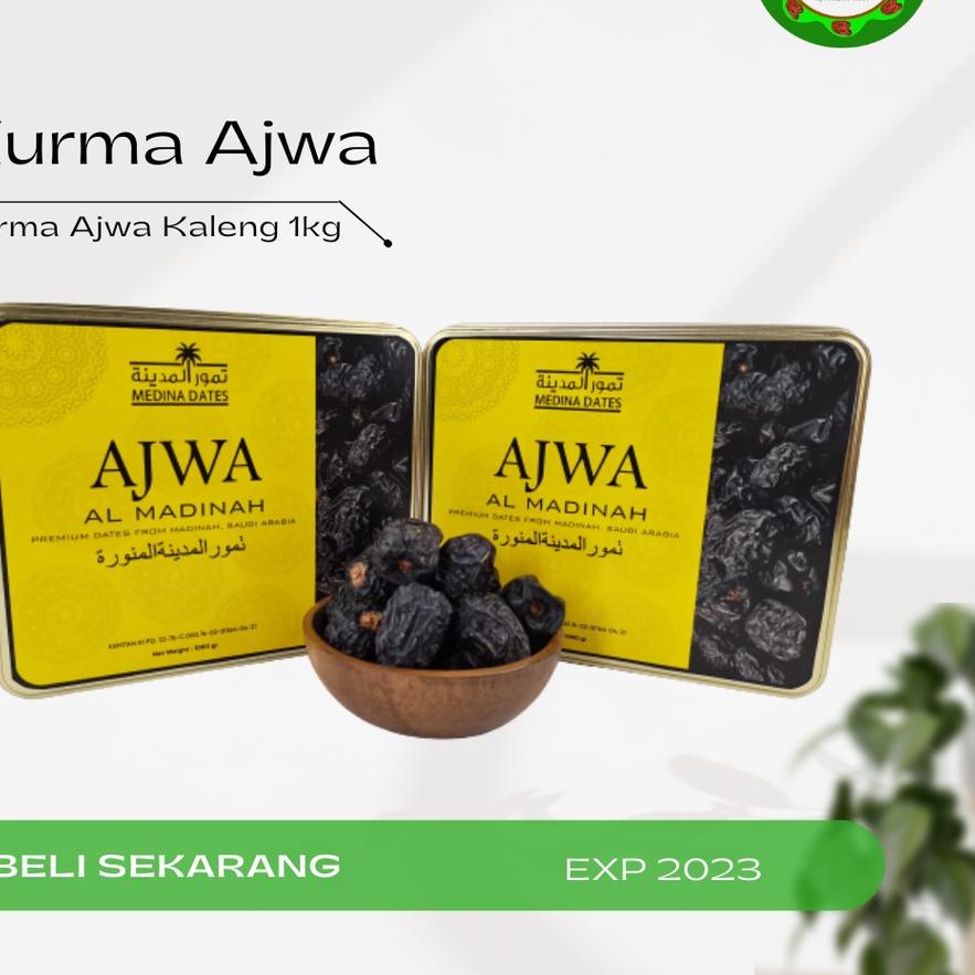 

SALE✅KURMA AJWA MADINAH 1KG (kemasan kaleng)|SQ2