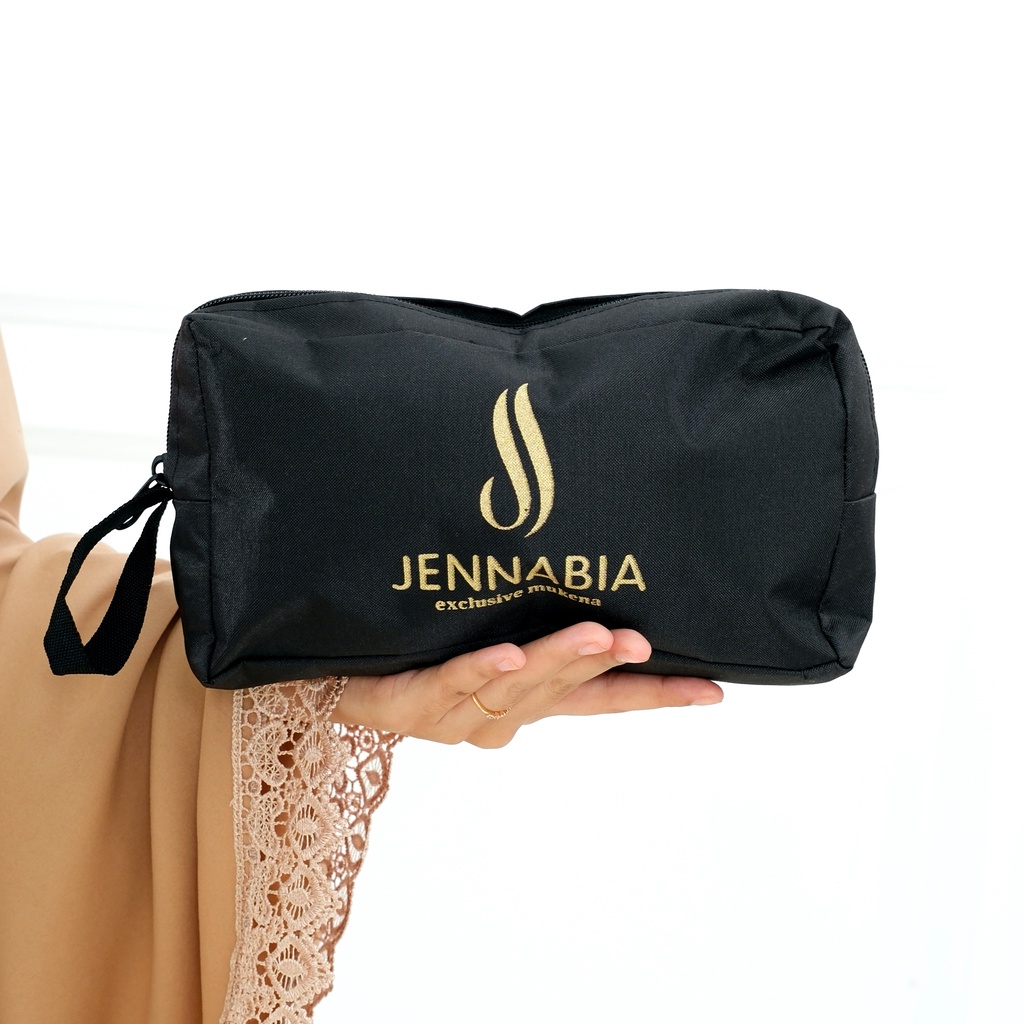 JENNABIA - Mukena Dewasa Polos Renda Mewah Katun Premium Jumbo Murah