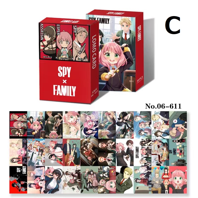 SXF008 – Lomo card kartu koleksi Spy x Family Anya Anime Cosplay Jepang