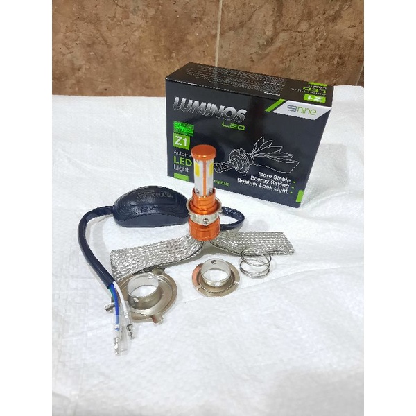 LUMINOS Z1 LAMPU LED UTAMA MOTOR H6 H7 H4 3SISI 40WATT SUPER TERANG