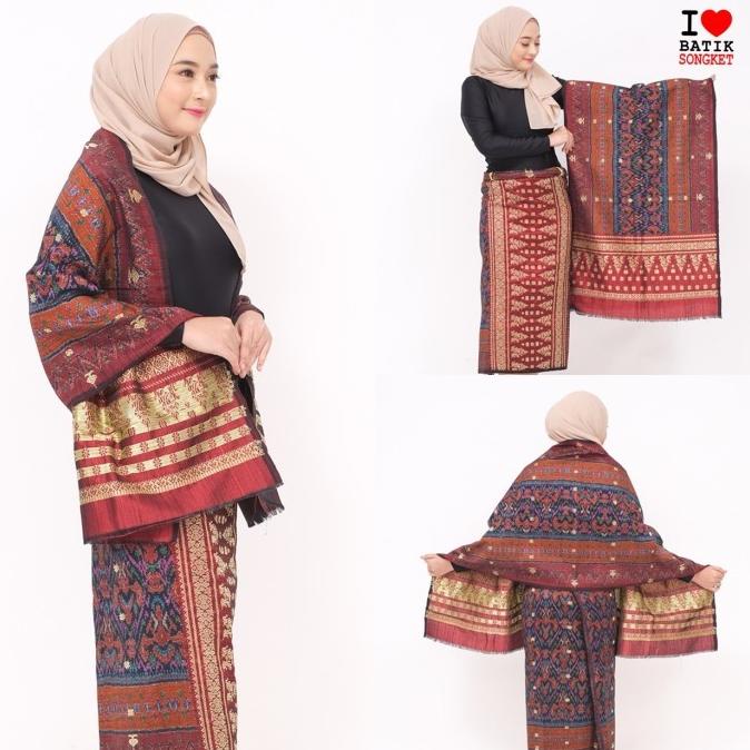 SONGKET LIMAR ANTIK PALEMBANG MOTIF 2 BATAK MEDAN MINANG ULOS HITAM