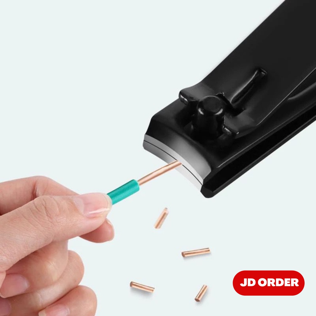 Gunting Pemotong Kuku Black Stainless Steel Manicure Pedicure