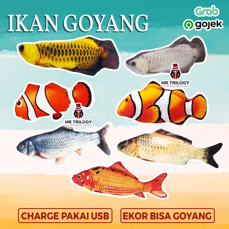 MAINAN ANAK LAKI LAKI/ MAINAN ANAK CEWEK  IKAN GOYANG, MAINAN ANAK EDUKASI IKAN BERGERAK, KADO ANAK EKOR BERGERAK LUCU UNIK MURAH