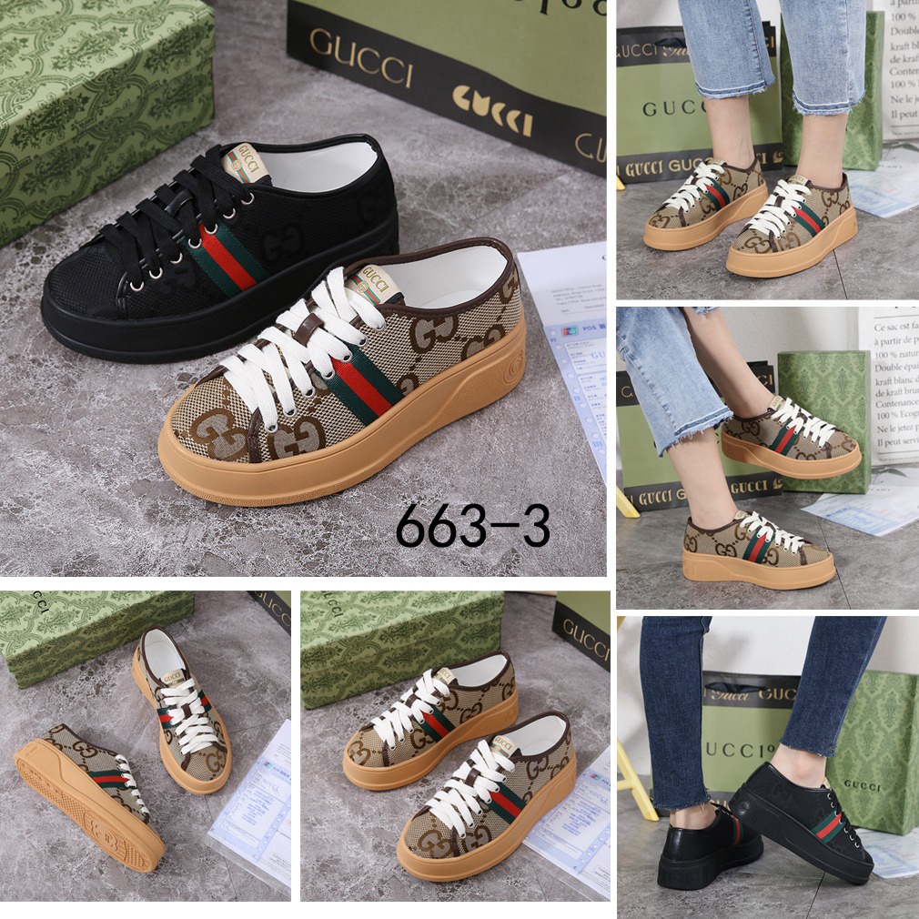 GC  GG Jumbo Canvas Sneakers 663-3