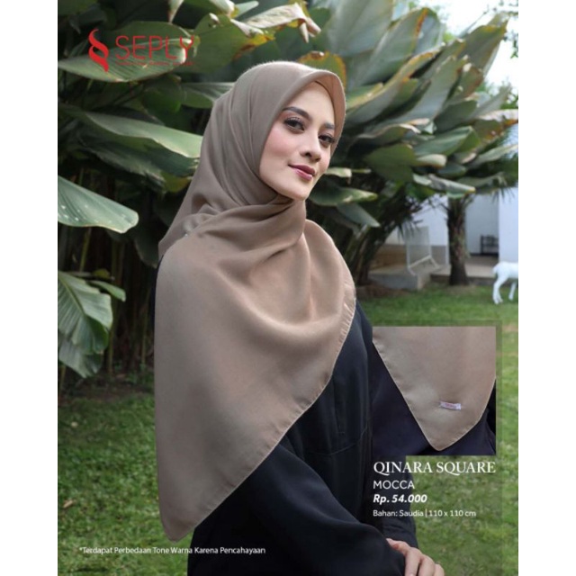 HIJAB SEGIEMPAT POLOS QINARA SQUARE