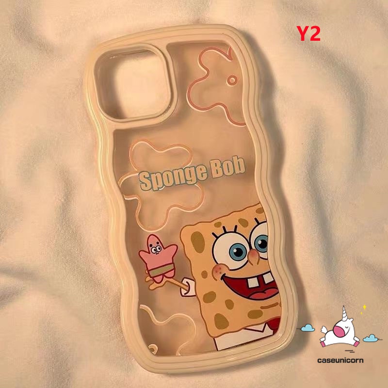 Casing Redmi 12C 9 10 9A 9T 9C NFC 10A Note 10 11 10s 11s 10Pro 9s 9pro 8 9 11pro+POCO M3 X3 NFC Pro Mi 11T Wavy Edge Kartun Lucu SpongeBob Patrick Star Soft Couple Phone Case