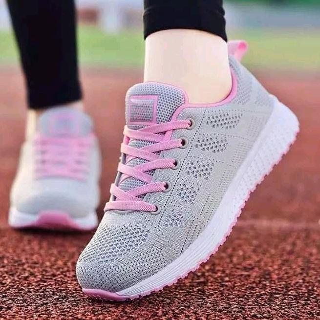 ⤵ Sepatu Kets Running Wanita Fashion Sport Olahraga Jogging Lari Spatu Cets Sneakers Shoes Seoatu Se