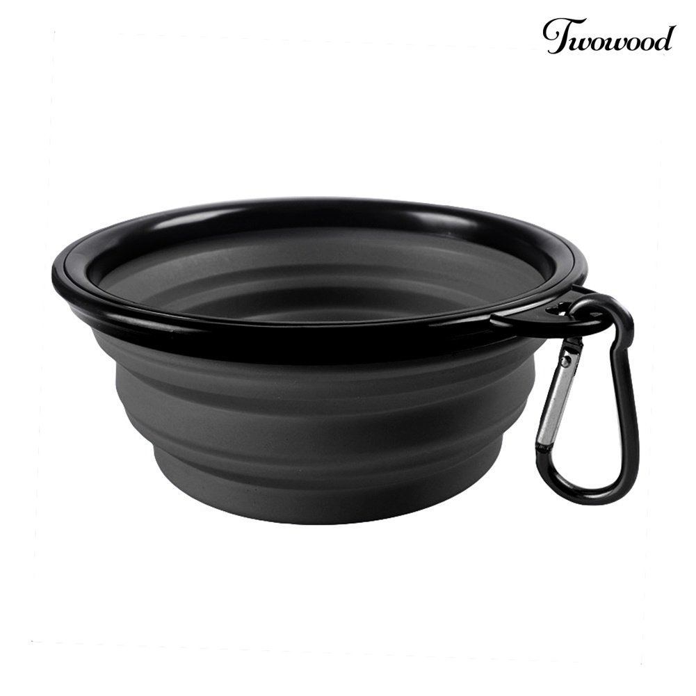 2 in 1 Mangkok Makan Dan Minum Anjing Peliharaan Portabel Model Lipat Untuk Travel