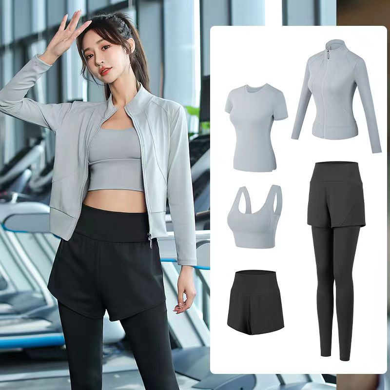 Setelan Olahraga 5 set Wanita Dryfit untuk Running Yoga Gym
