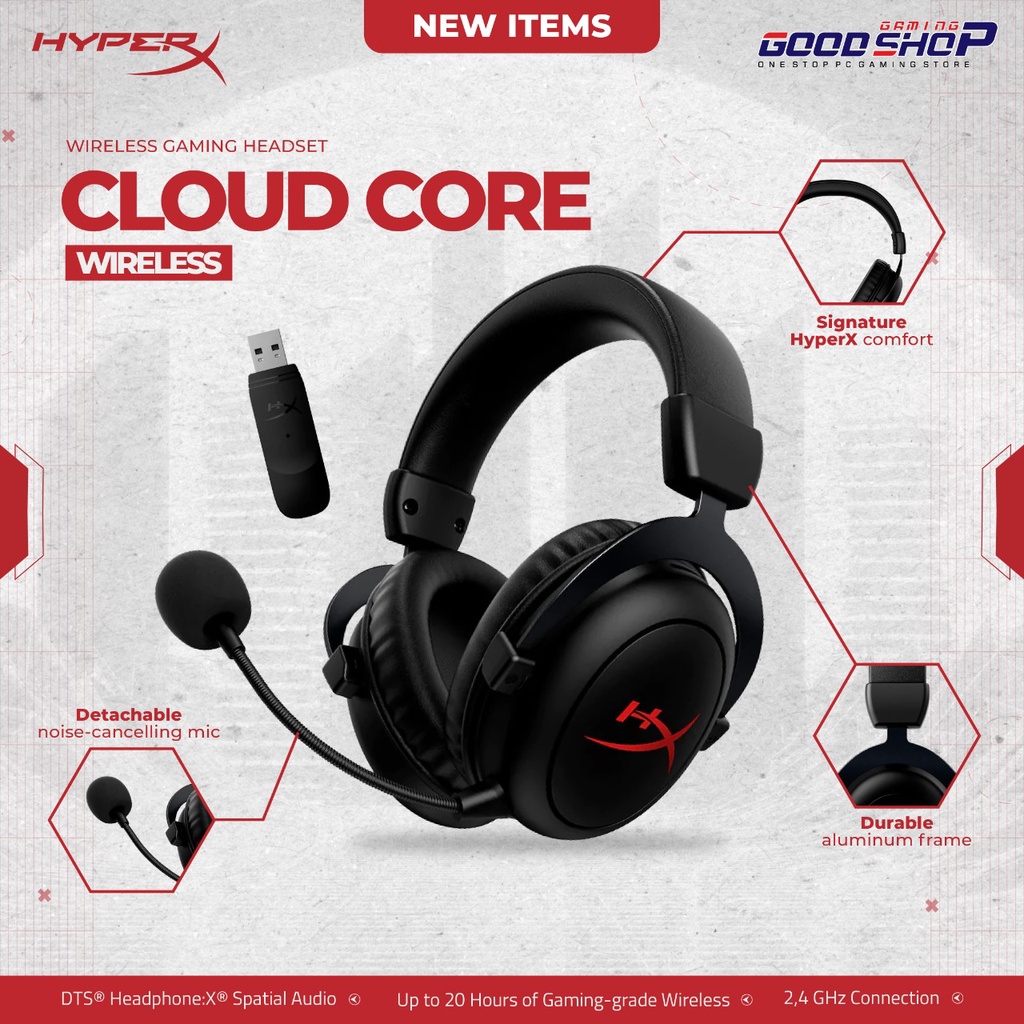 HyperX Cloud Core Wireless - Gaming Headset