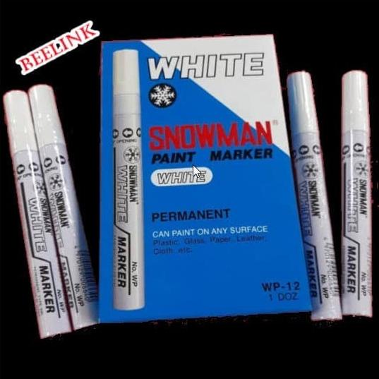 

Ready...Ready...Ready...] Spidol permanen Snowman Putih Spidol Permanent Plastik Kaca White