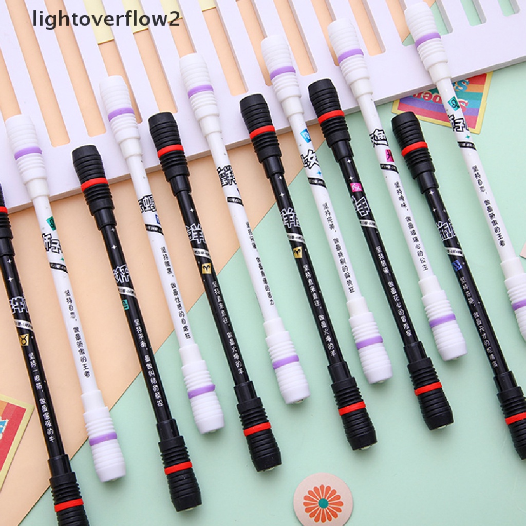 (lightoverflow2) Pulpen Gel LED Motif Rasi Bintang Untuk Pelajar