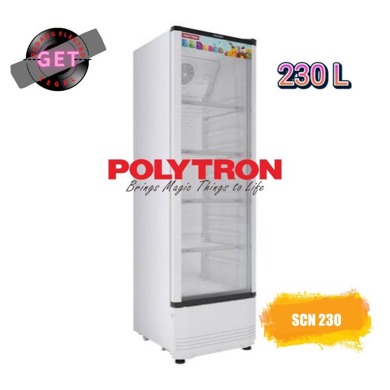 SHOWCASE POLYTRON 4 RAK 230LT ~ SCN 230 | DISPLAY COOLER (KOTA TEGAL)