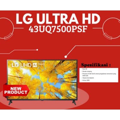 Televisi LED LG 43UQ7500PSF Uhd 4K Smart Tv 43 inch