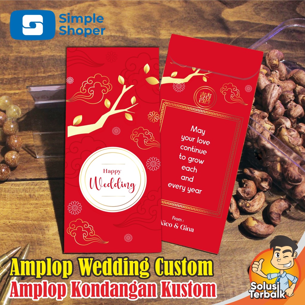 

Amplop Wedding / Amplop Kondangan Custom Eksklusif Depan Belakang Ukuran Besar (7x16) Muat 1 lembar Uang