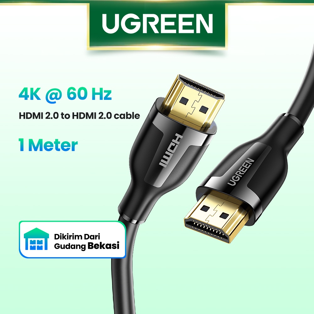 【Stok Produk di Indonesia】Ugreen Kabel 1.5m Hdmi 2.0 4k Untuk Iptv Lcd HDMI 4K Cable