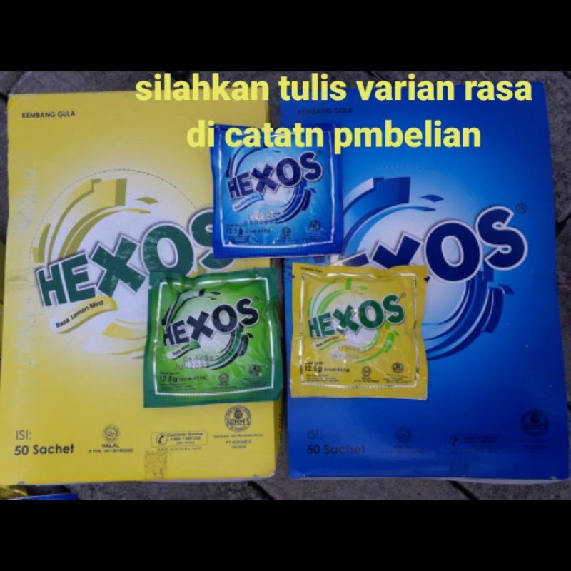 

permen hexos 1 box isi 50 sct