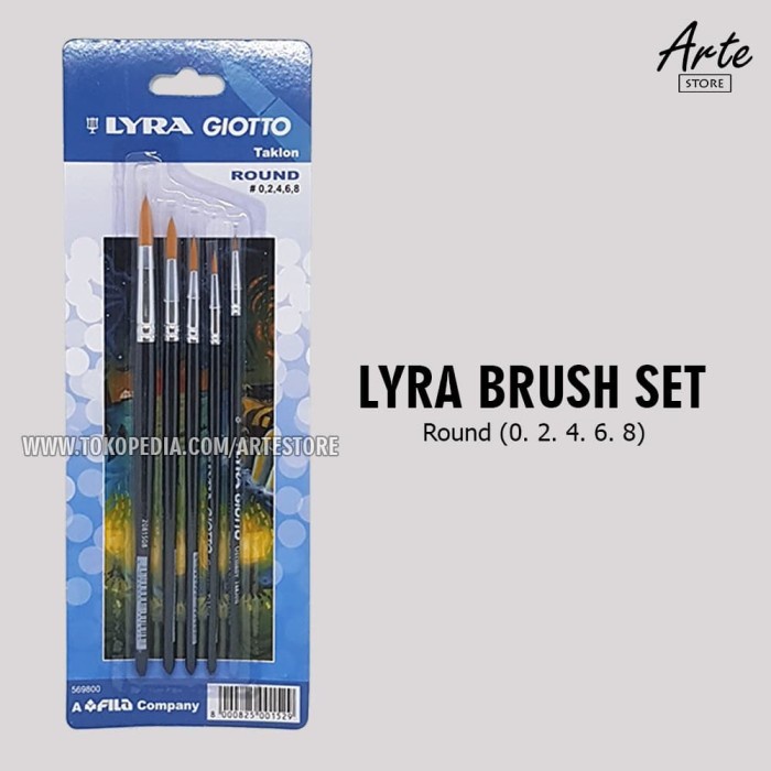 

Berkualitas Kuas Lukis Lyra Round Set Trendi