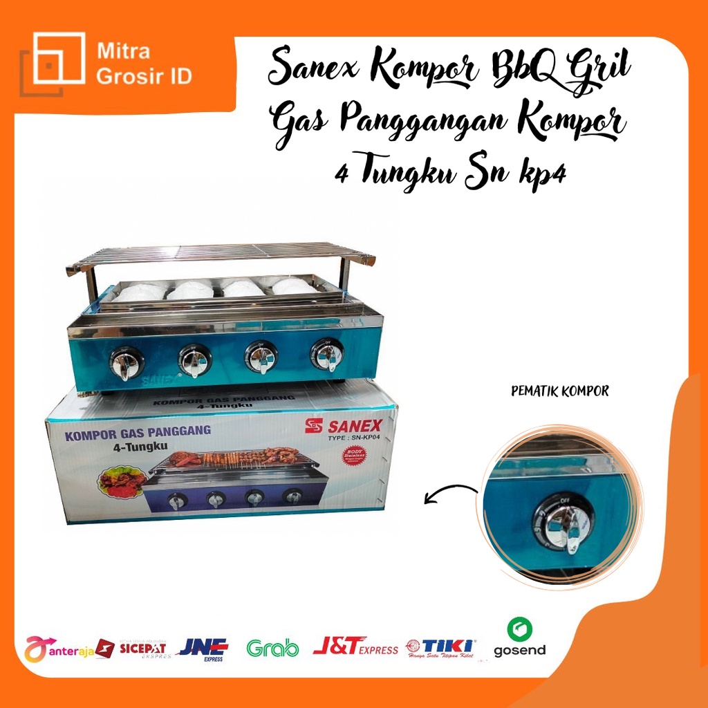 SANEX KOMPOR BBQ GRILL GAS PANGGANGAN KOMPOR 4 TUNGKU SN KP-4