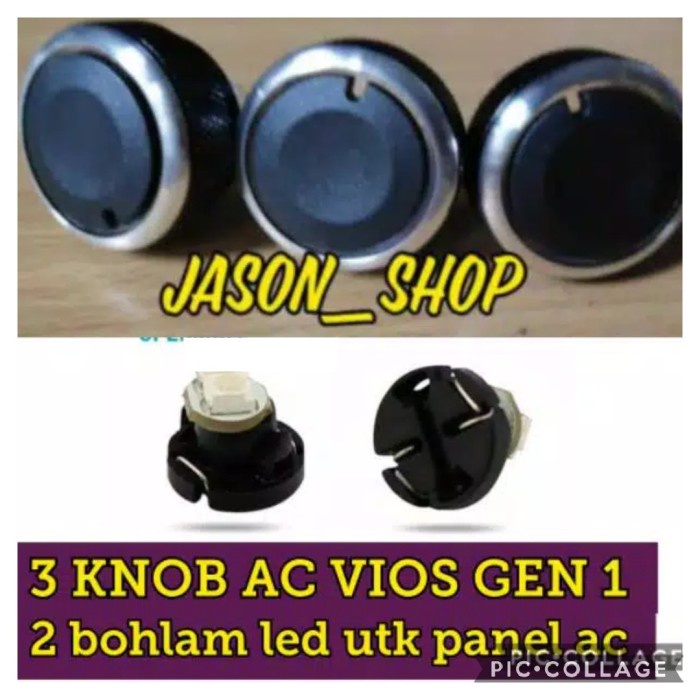PAKET knop putaran tombol AC +LED toyota vios limo 2003-2005 knob