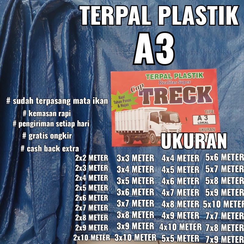 Terpal plastik A3 Bayar cod