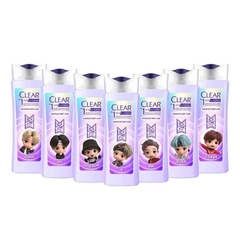 BTS X Clear Shampoo Anti Ketombe Complete Soft Care TinyTAN 160ml