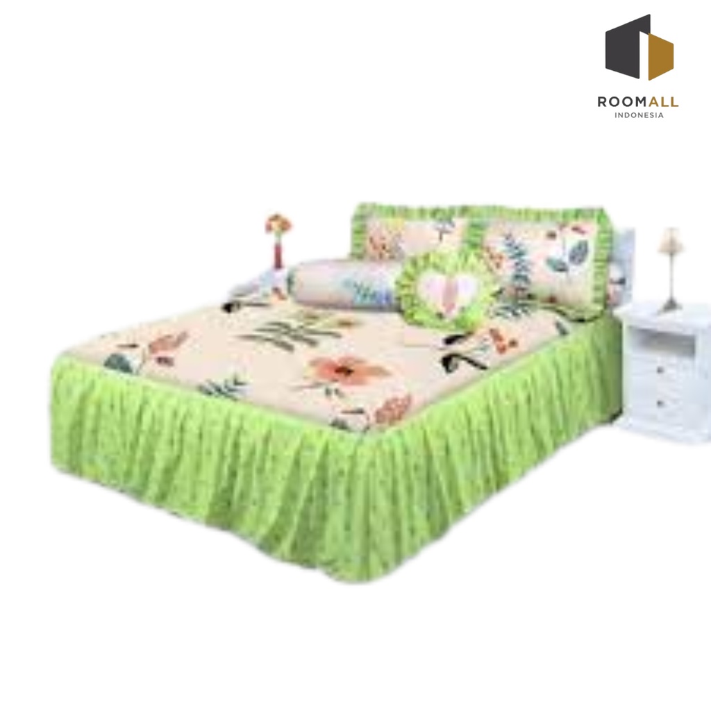 Sprei Rumbai All New My Love Botanic Ukuran 160x200 Queen & 180x200 King Tinggi 30 Sprey Flower Sepr