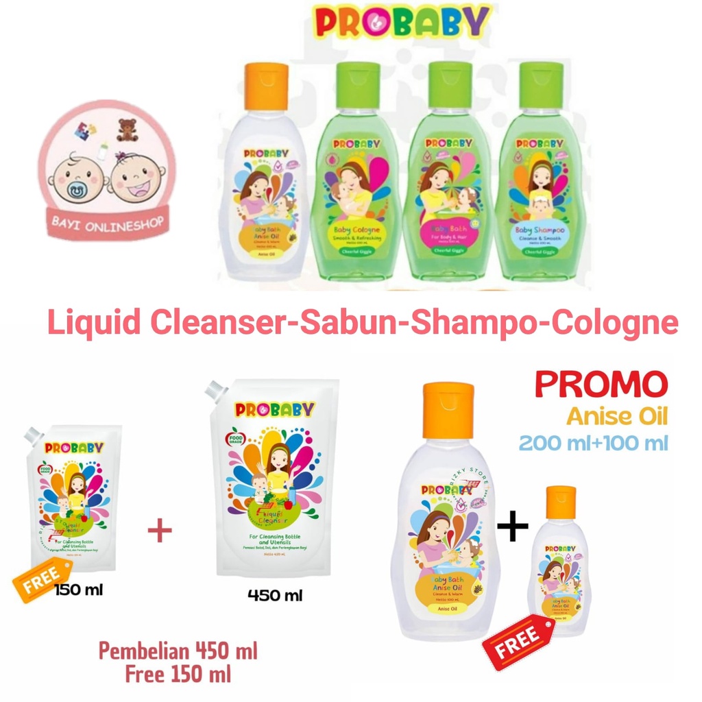 Probaby Baby Bath Sabun Hair Lotion Shampo Bayi Cologne Shampoo  ( Bukan Pure Baby)